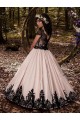 Günstige Elfenbein Prinzessin Satin Spitze Lange Blumenmädchenkleider