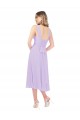 Günstige Lila A-Linien Midi Chiffon Kurze Brautjungfernkleider / Cocktailkleider / Heimkehr Kleider