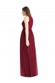 Günstige Lila A-Linien Neckholder Chiffon Lange Brautjungfernkleider