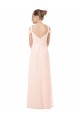 Günstige Rosa 42 A-Linien Off-Schulter Chiffon Lange Brautjungfernkleider