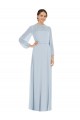 Günstige Seeglas A-Linien Trägerlos Chiffon Lange Formale Brautjungfernkleider / Abendkleider