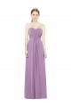 Günstige Staubiger Lavendel A-Linien Chiffon Lange Brautjungfernkleider