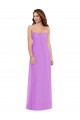 Günstige Violett A-Linien Chiffon Lange Brautjungfernkleider